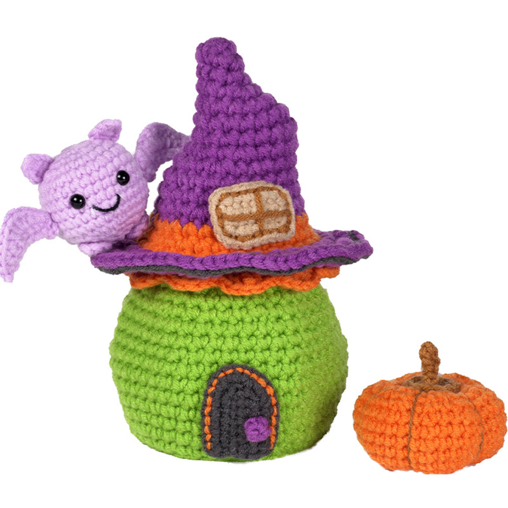 Halloween Magic House with English Video Instructions Crochet Material Package Knitting Handmade DIY Doll Ornaments