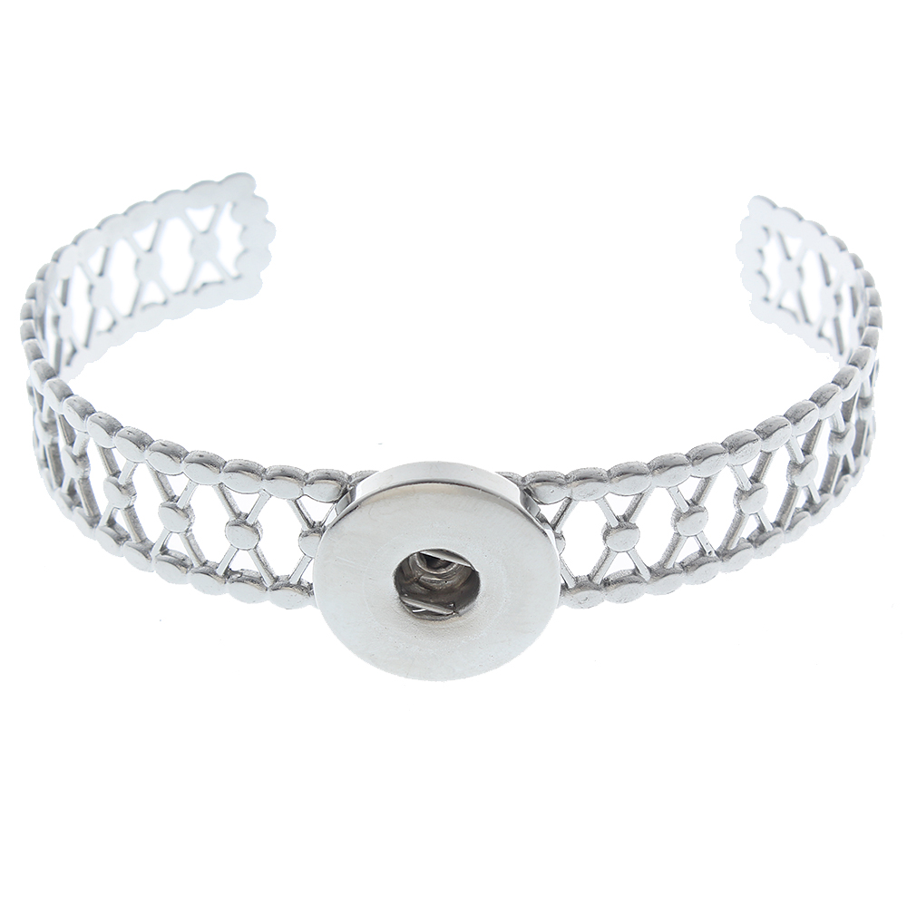 20mm Fashion geometric hollow stainless steel bracelet