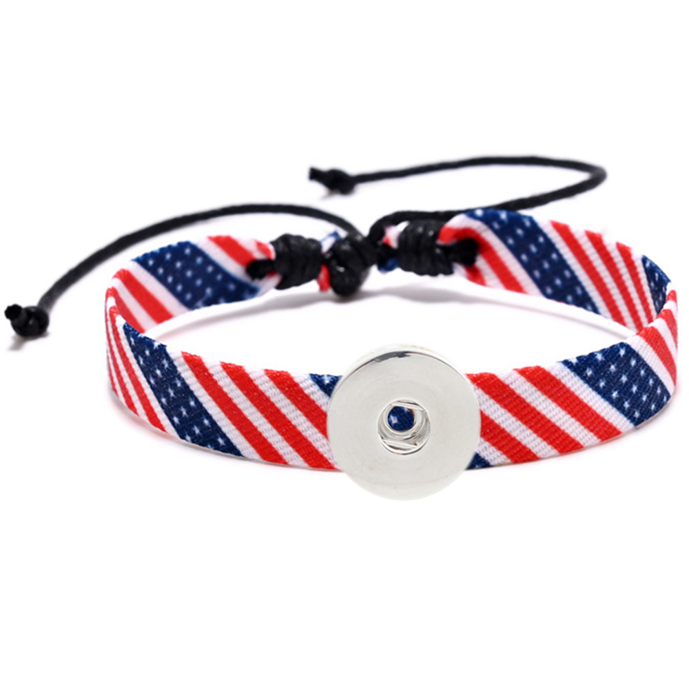 20MM USA fabric bracelet Snap Bracelets