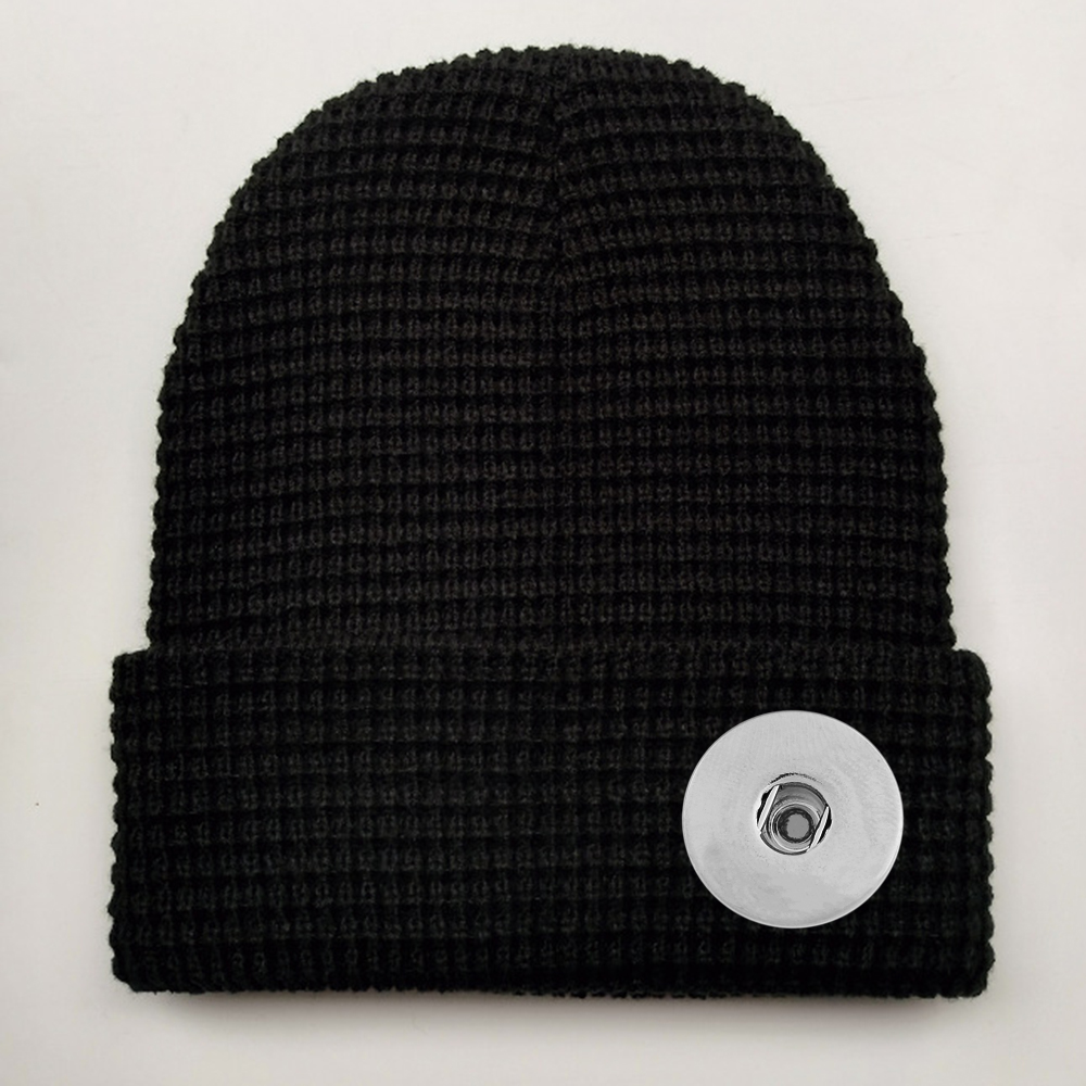 20mm Snap Button Waffle Knit Hat