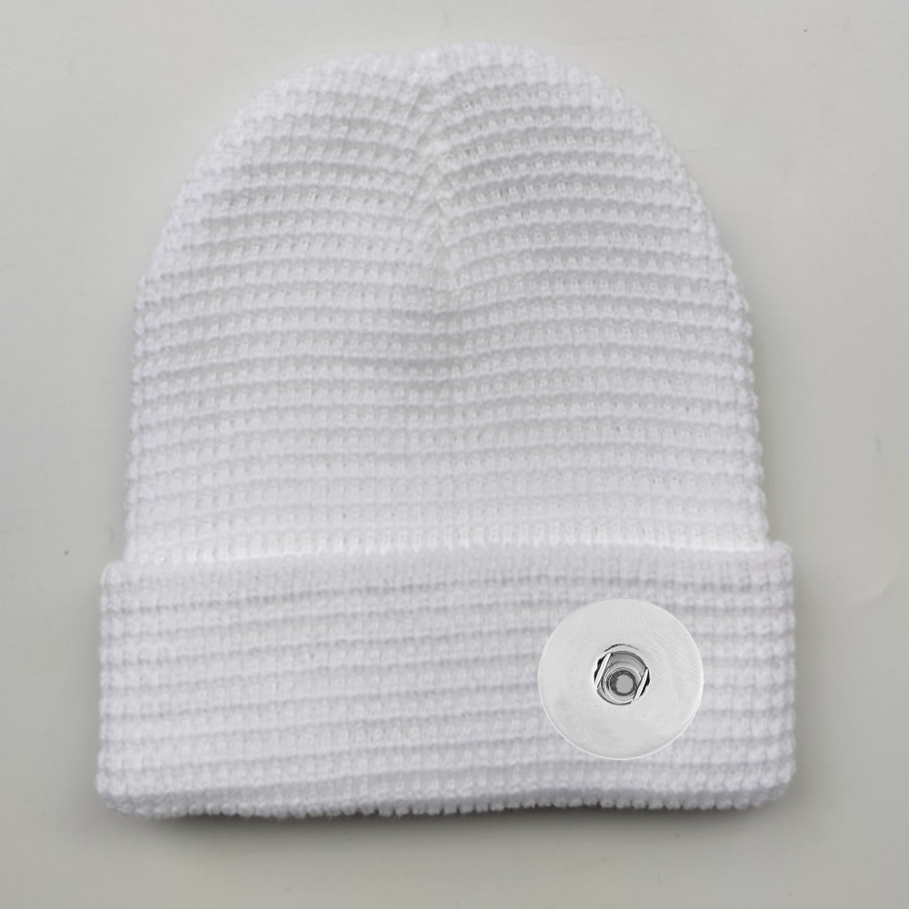 20mm Snap Button Waffle Knit Hat