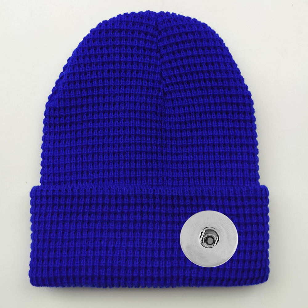 20mm Snap Button Waffle Knit Hat