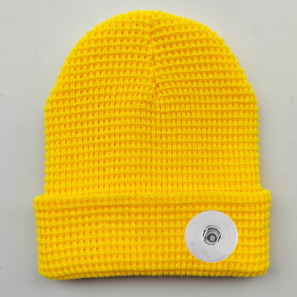 20mm Snap Button Waffle Knit Hat