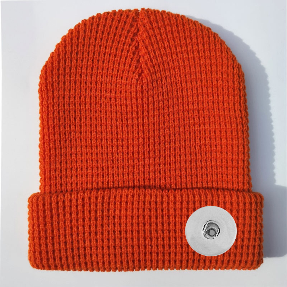 20mm Snap Button Waffle Knit Hat