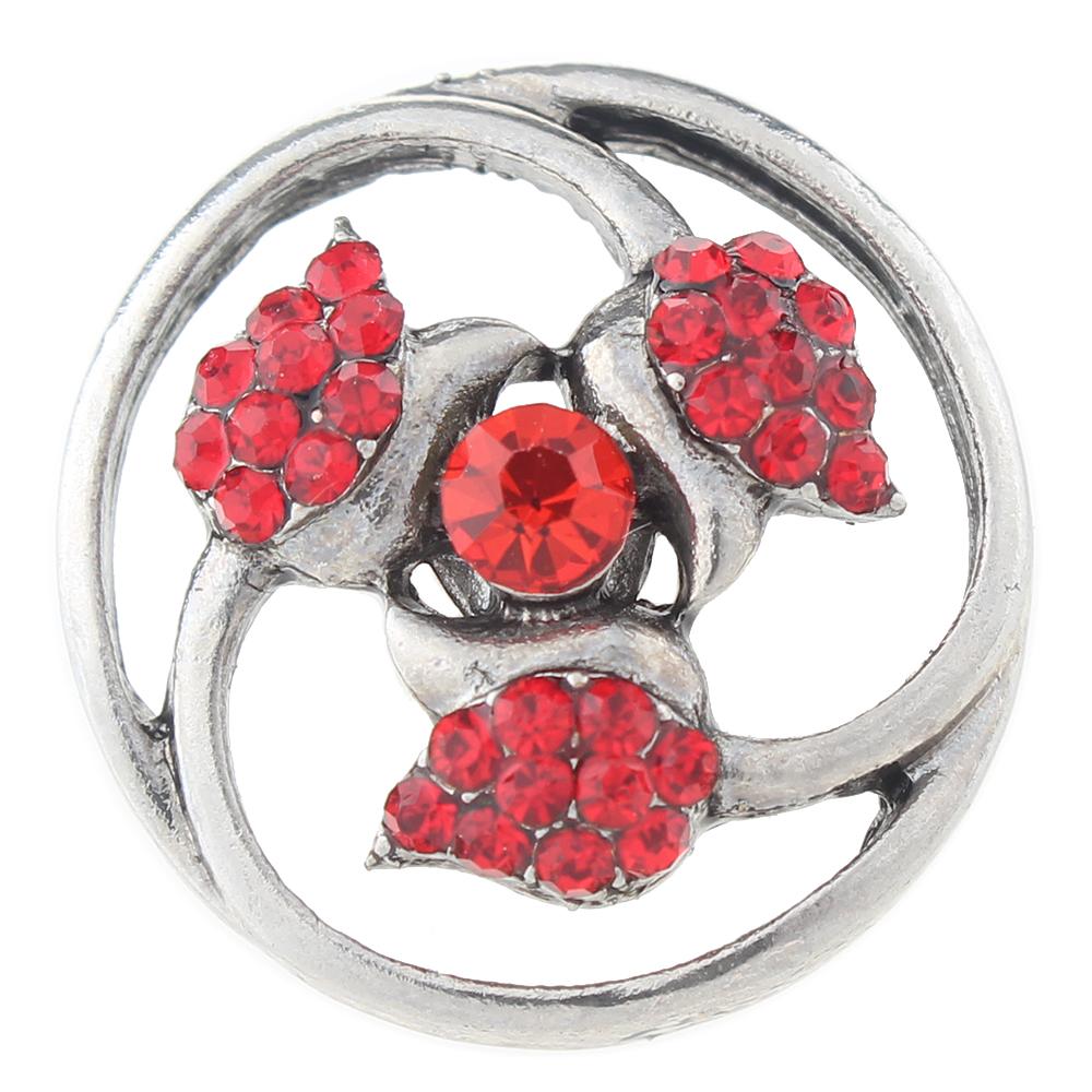 20MM leaf snaps openwork with rhinestone Snap Button