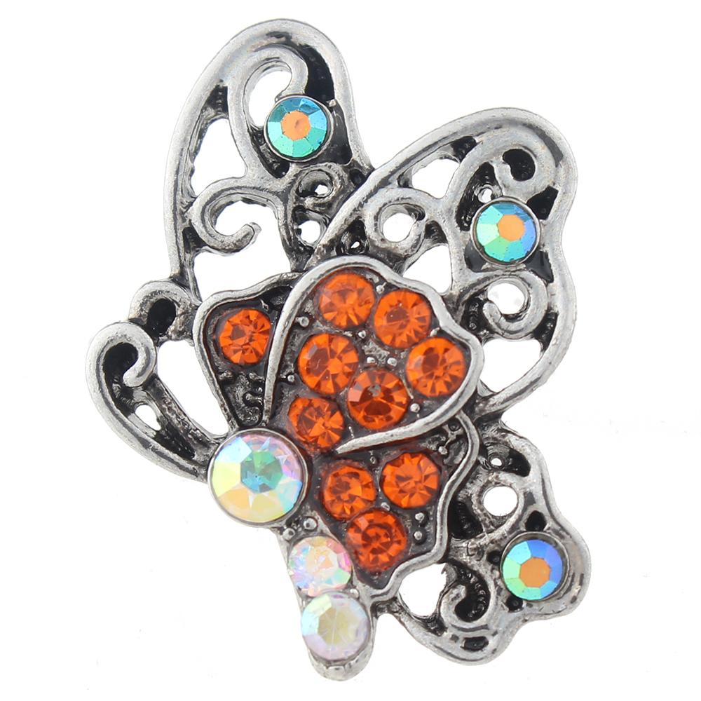 20MM butterfly snaps with rhinestone Snap Button