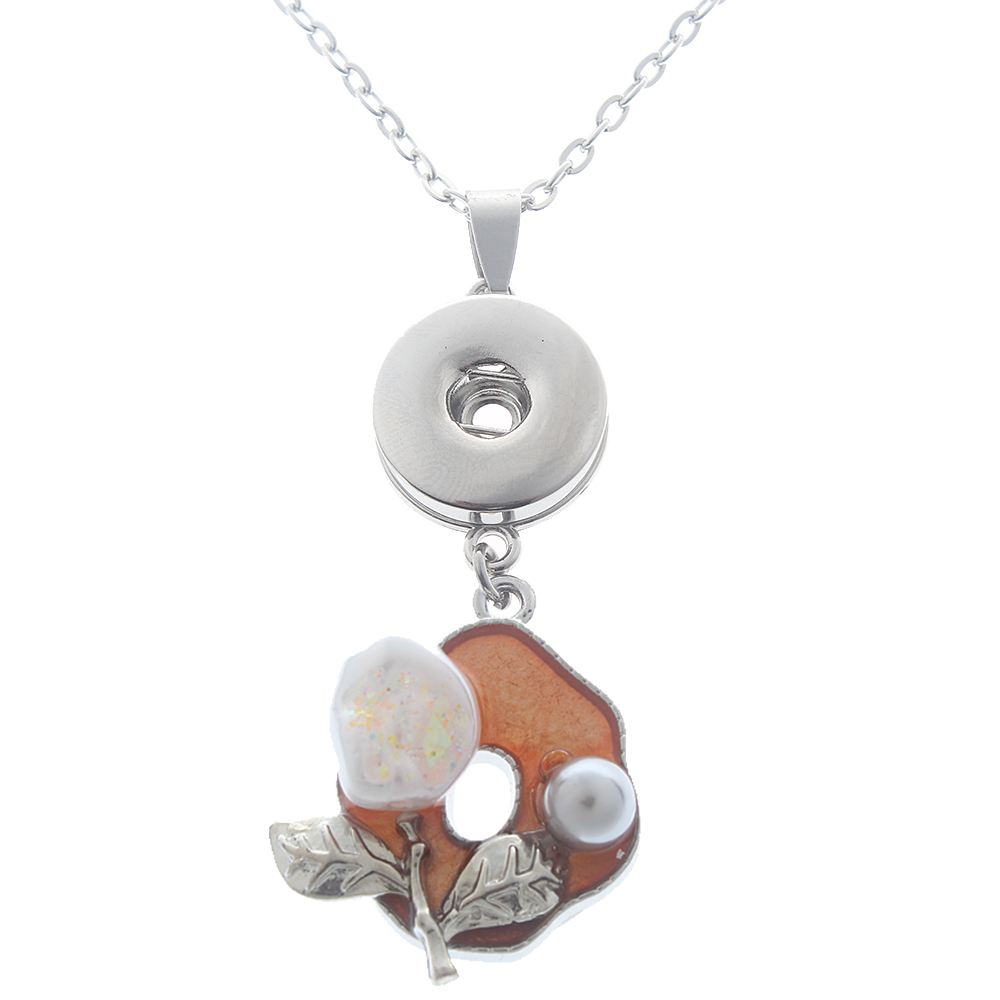 20mm Flower Pearl Alloy Pendant Necklace