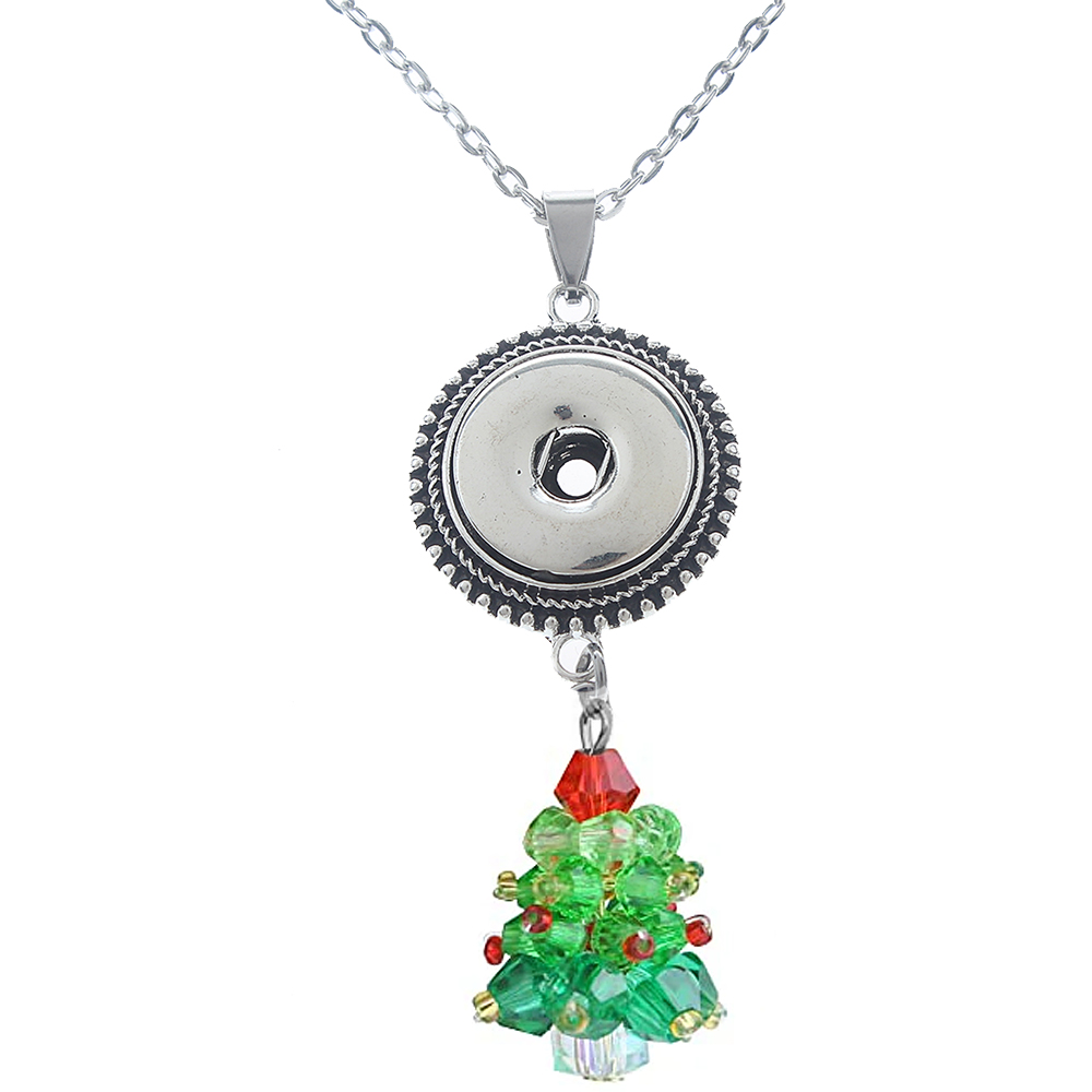 20mm Crystal Christmas Tree Pendant Necklace