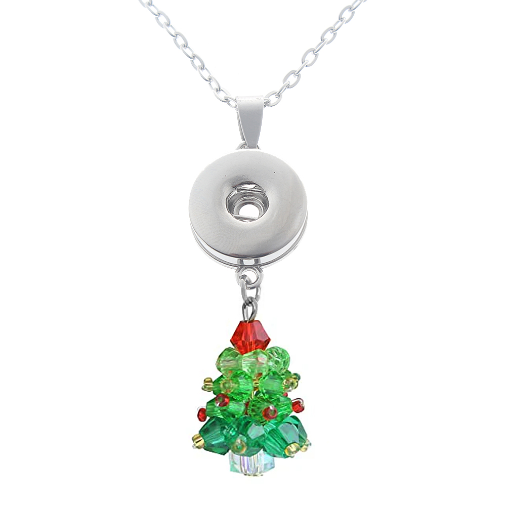 20mm Crystal Christmas Tree Pendant Necklace