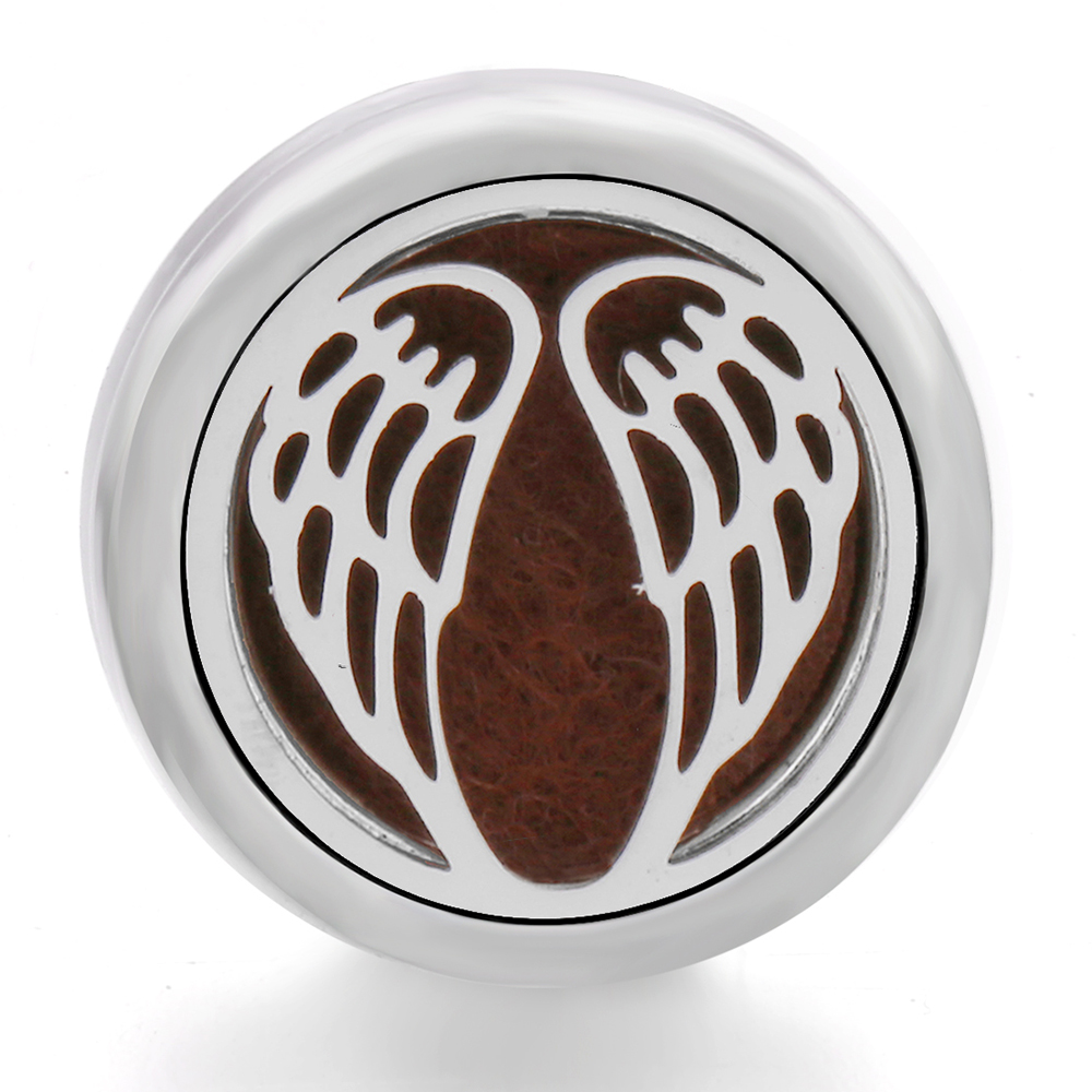 Wing Alloy Clover Aromatherapy/Essential Oil Diffuser Perfume Locket snaps button