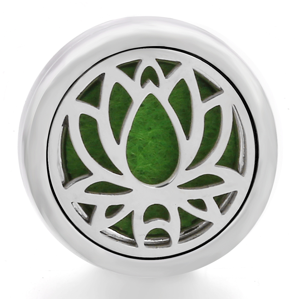 Flower Alloy Clover Aromatherapy/Essential Oil Diffuser Perfume Locket snaps button