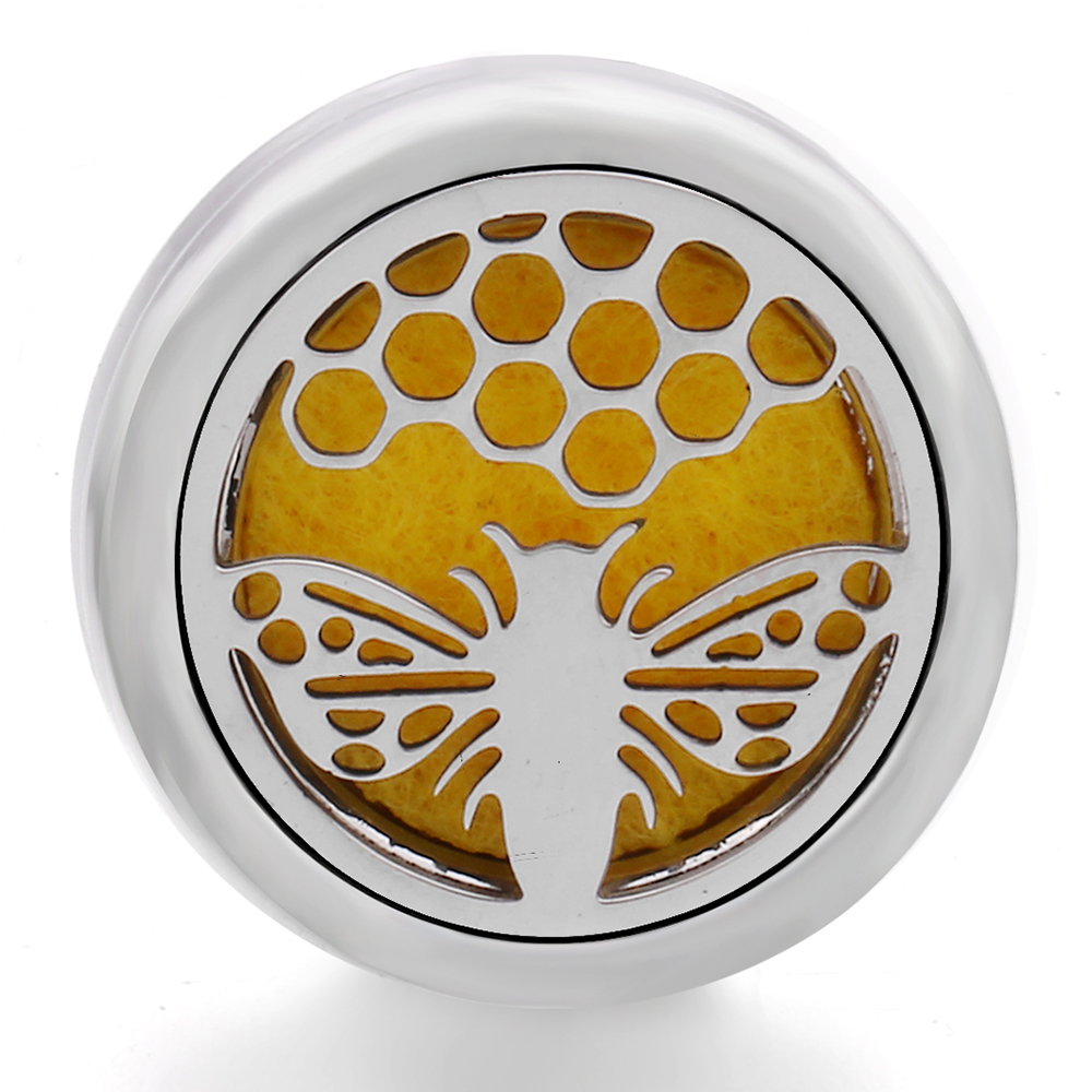 Bee Alloy Clover Aromatherapy/Essential Oil Diffuser Perfume Locket snaps button