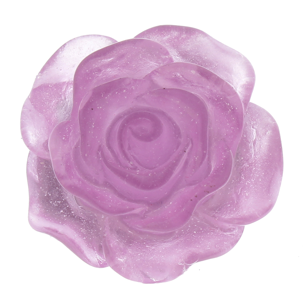 20mm Crystal ice transparent luminous rose flower resin snap button