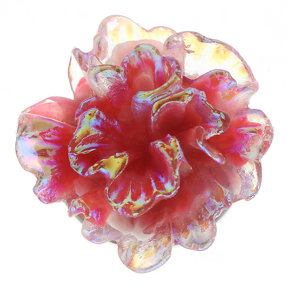 20mm Luminous flowers resin snap button