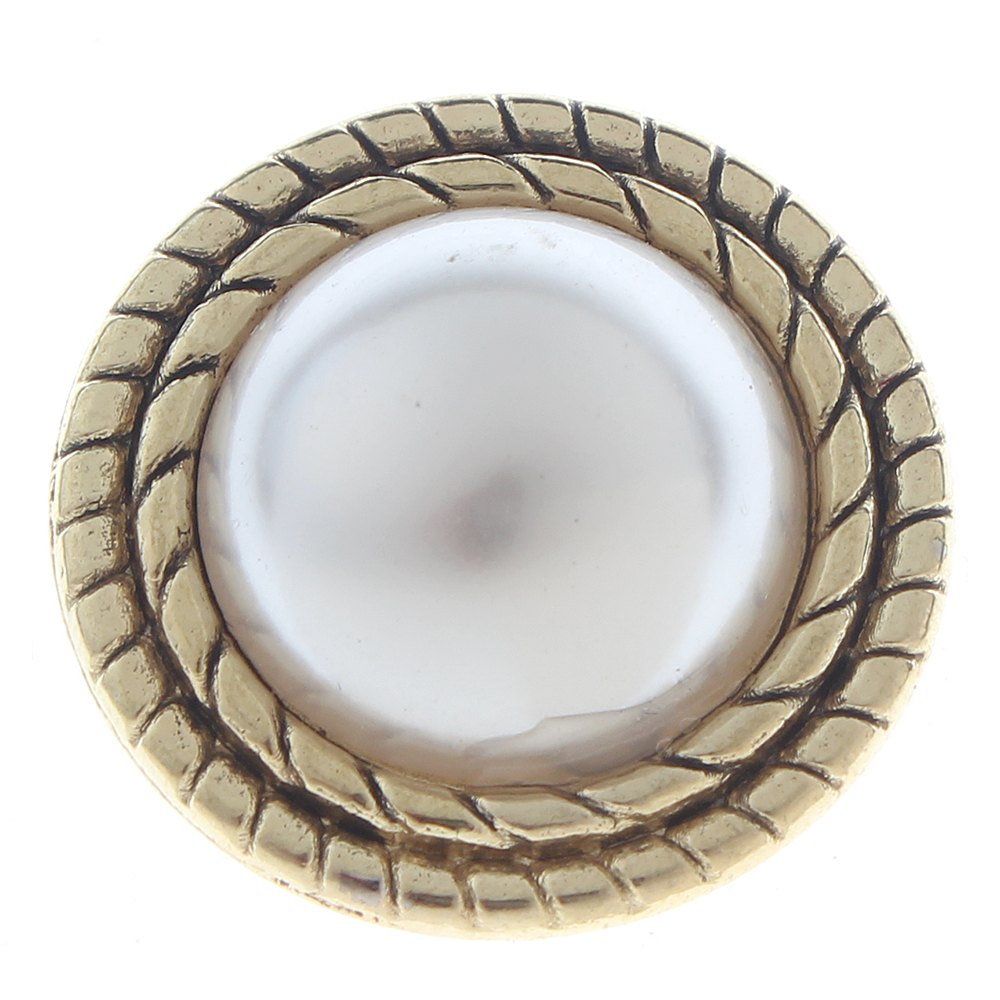 20mm Alloy Pearl resin snap button