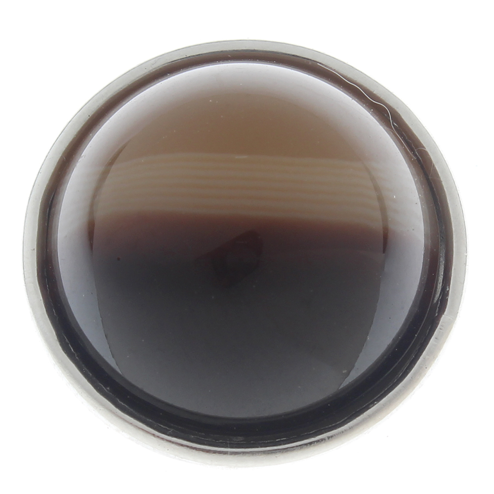 20mm Retro two-color stitching circle resin snap button