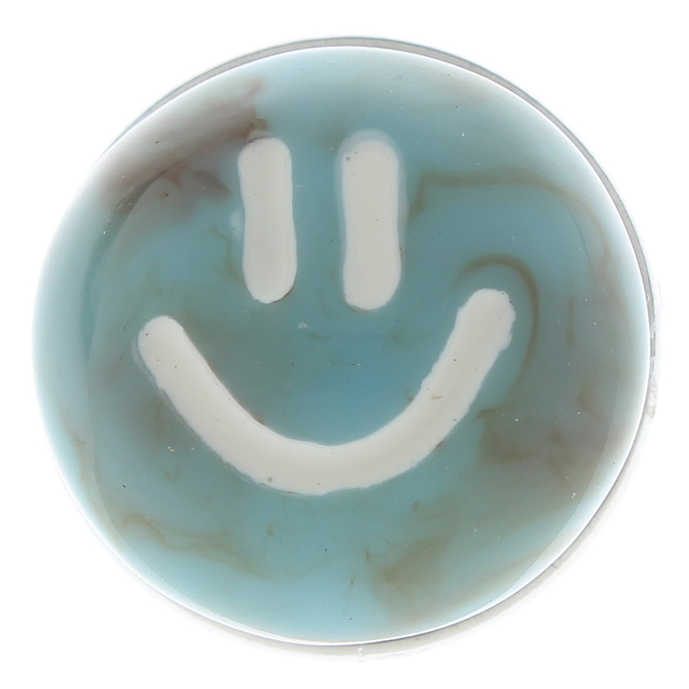 20MM Cute oil drip smiley face resin snap button