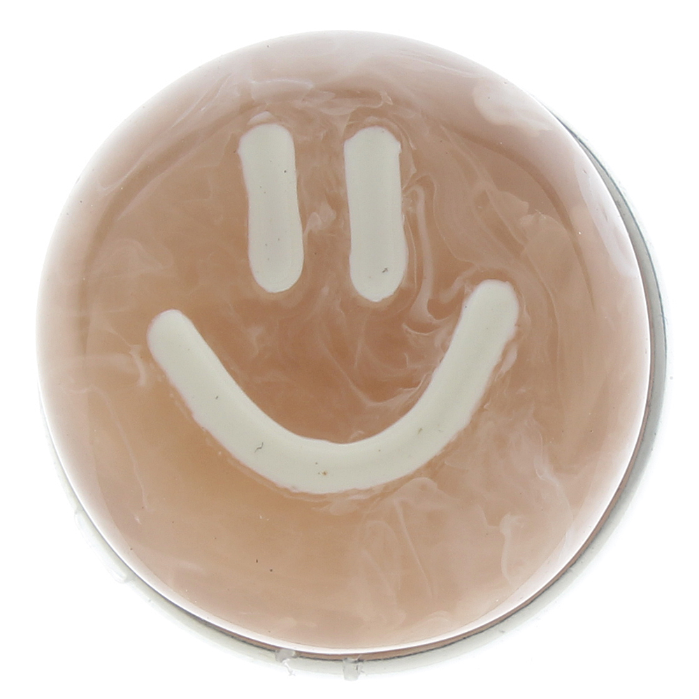 20MM Cute oil drip smiley face resin snap button