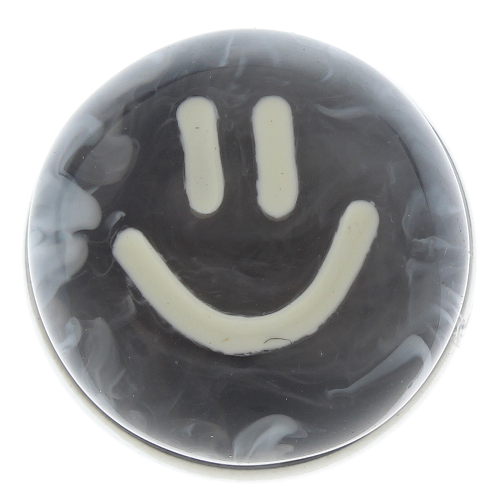 20MM Cute oil drip smiley face resin snap button