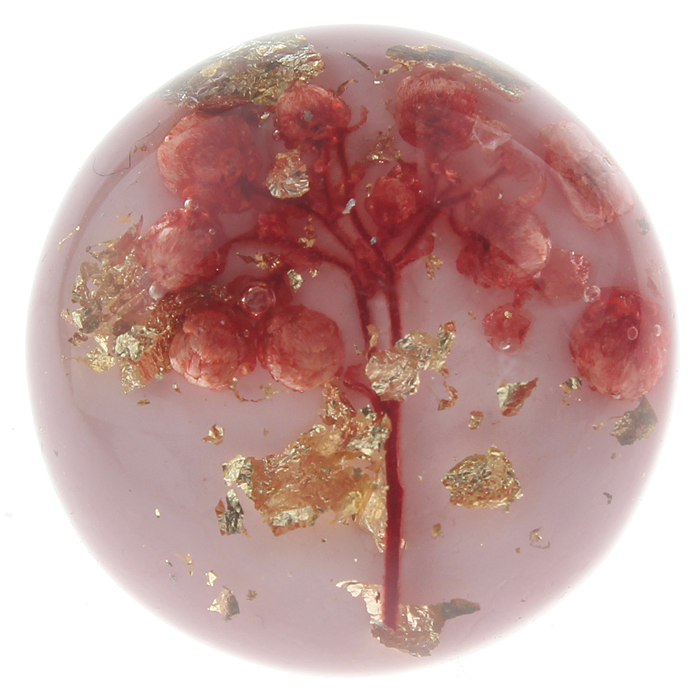 20mm Dried flower pearl sequin round snap button