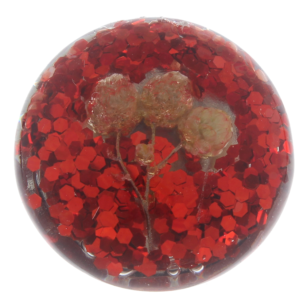 20mm Dried flower pearl sequin round snap button