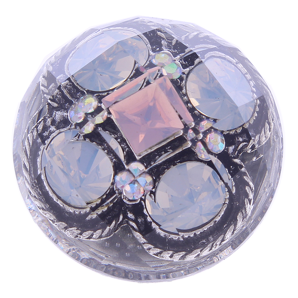 20mm Cut round alloy resin snap button