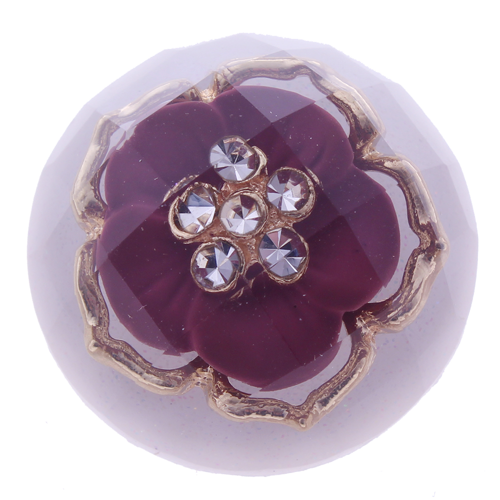 20mm Cut round alloy resin snap button