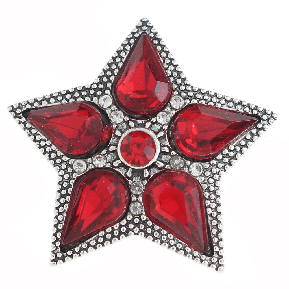 20mm star Snap Button with rhinestone