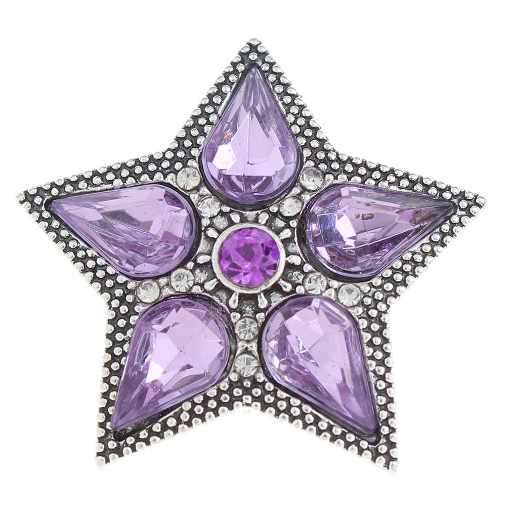 20mm star Snap Button with rhinestone