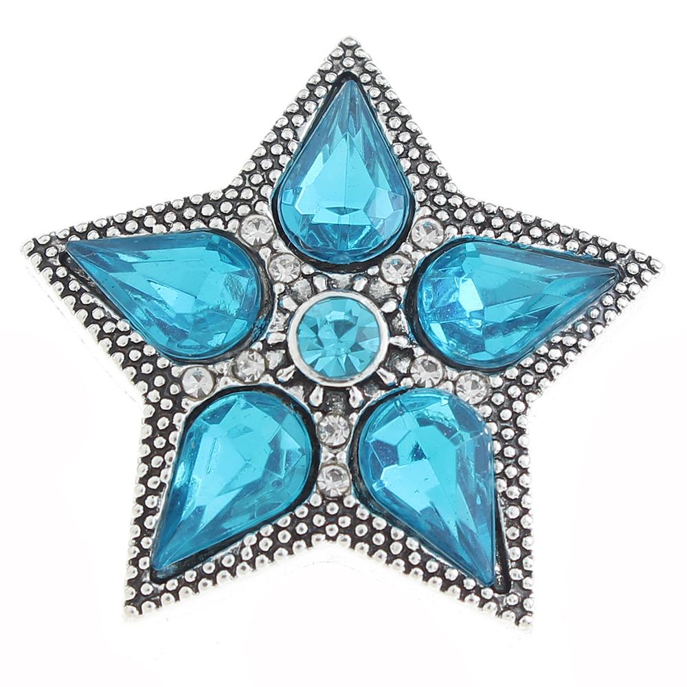 20mm star Snap Button with rhinestone