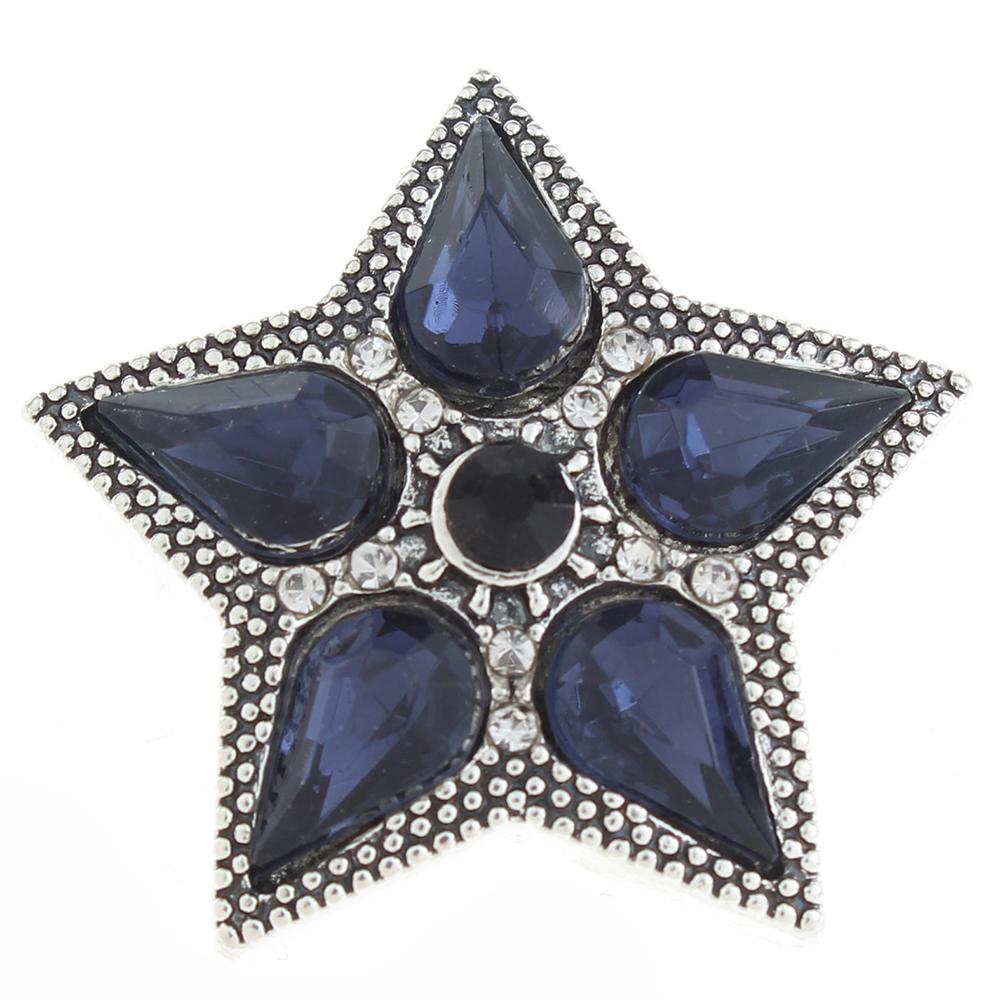 20mm star Snap Button with rhinestone