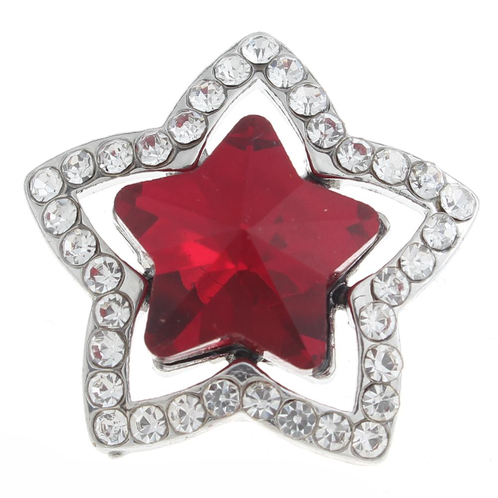 20mm star Snap Button with rhinestone