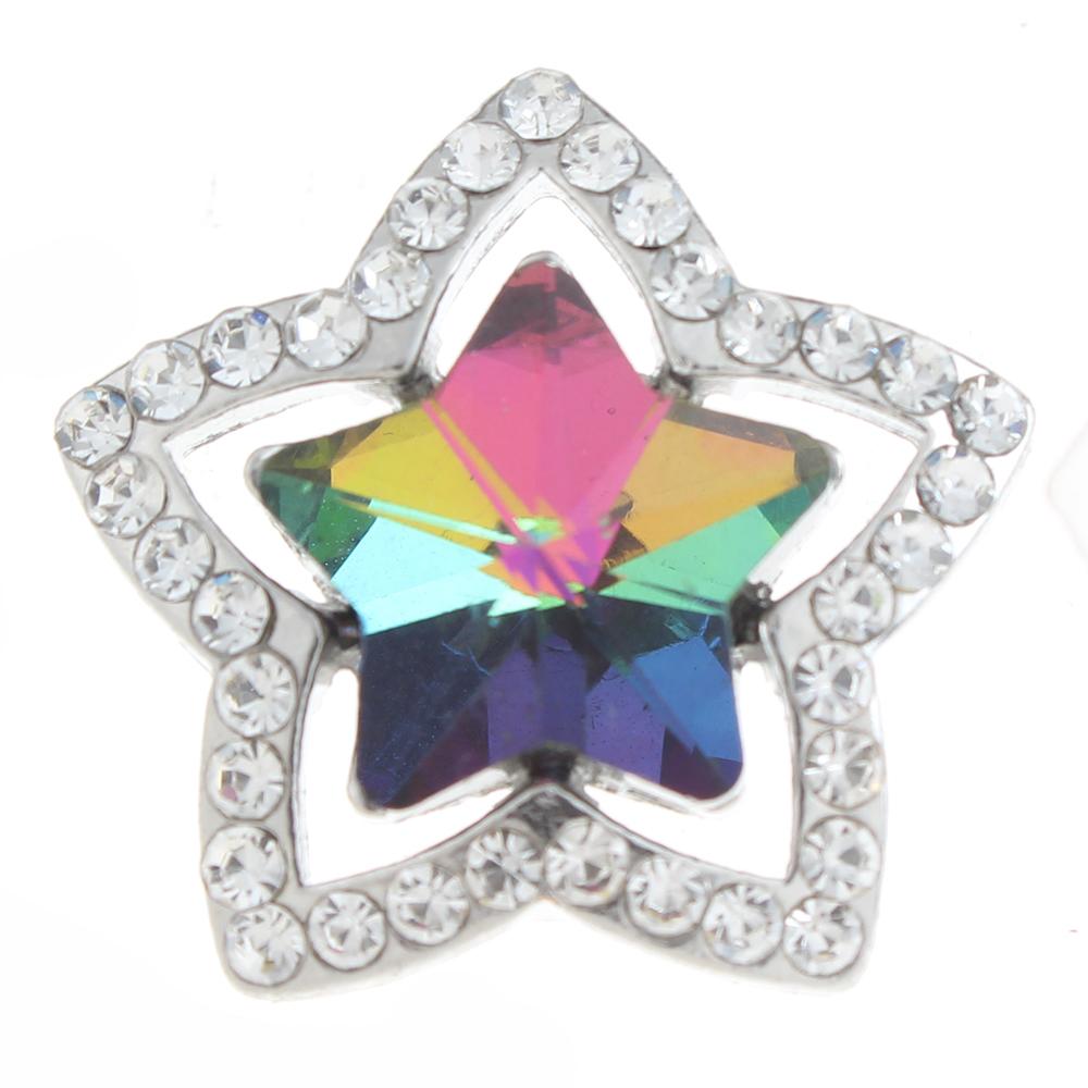 20mm star Snap Button with rhinestone