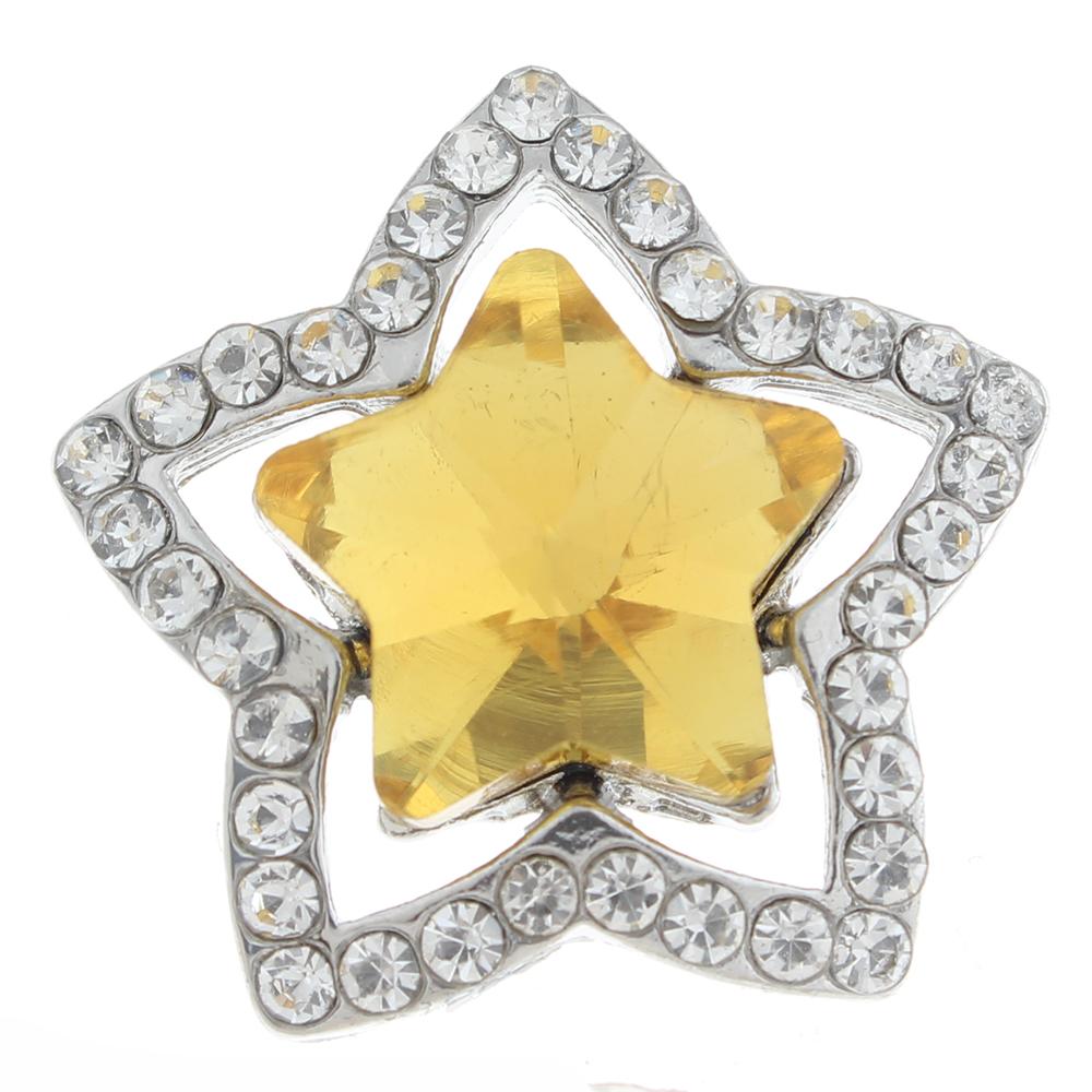 20mm star Snap Button with rhinestone