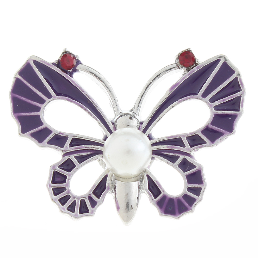 20mm butterfly snaps buttons with rhinestone