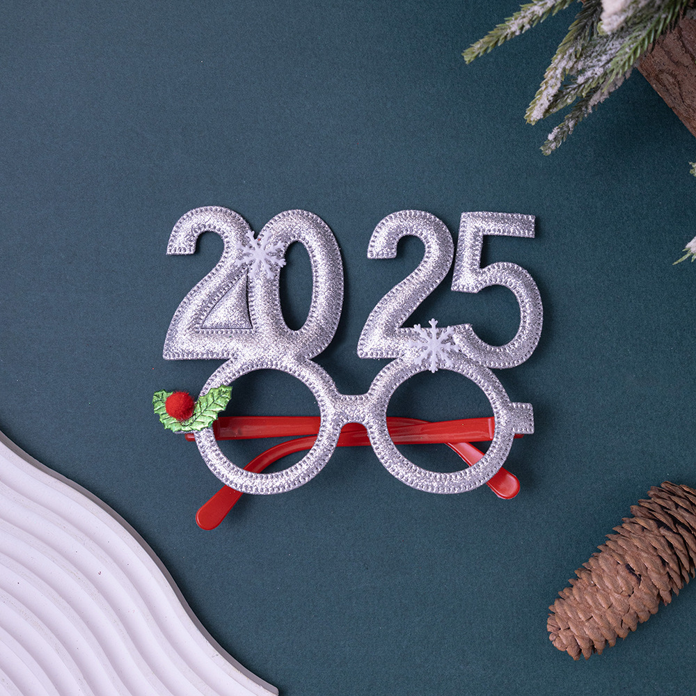 2025 New Year Eyeglasses Frame Party Decorations