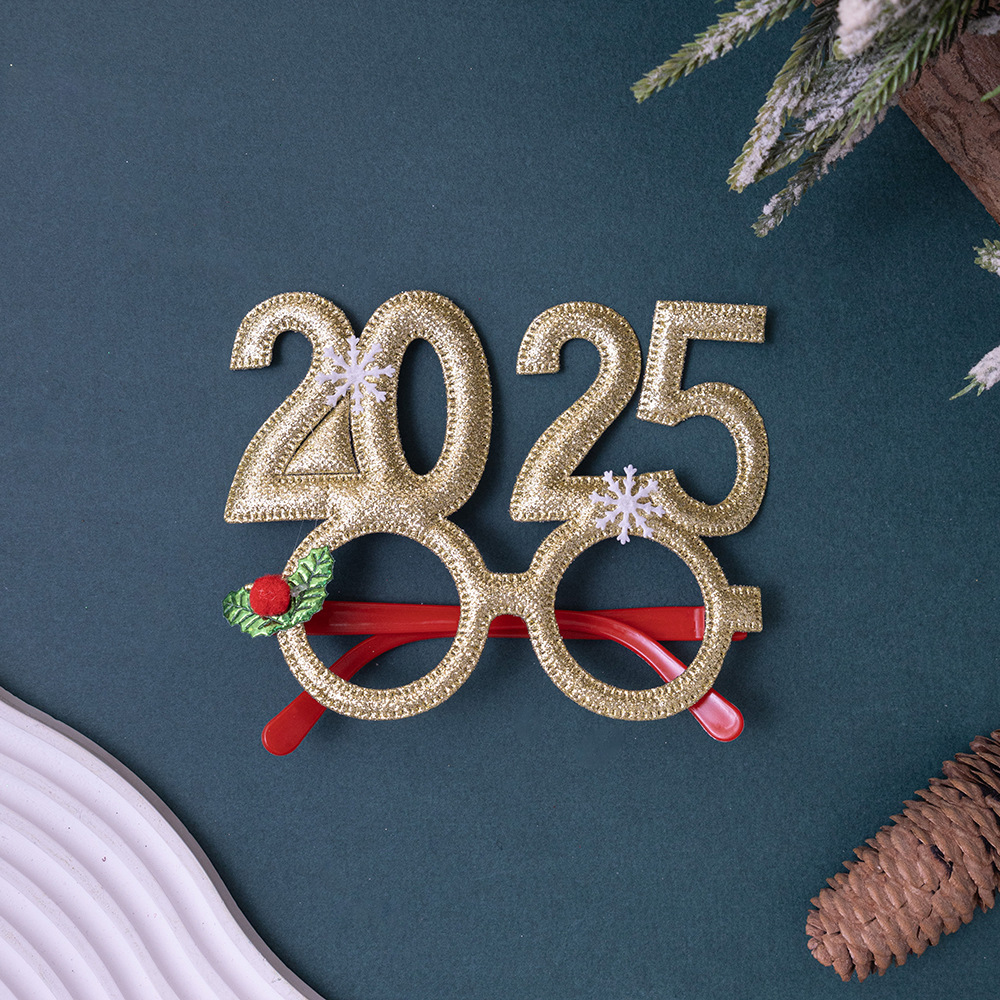 2025 New Year Eyeglasses Frame Party Decorations