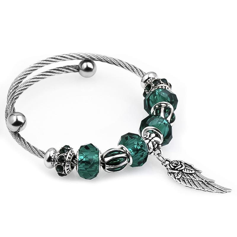 Adjustable Stainless steel European Beads Bracelets