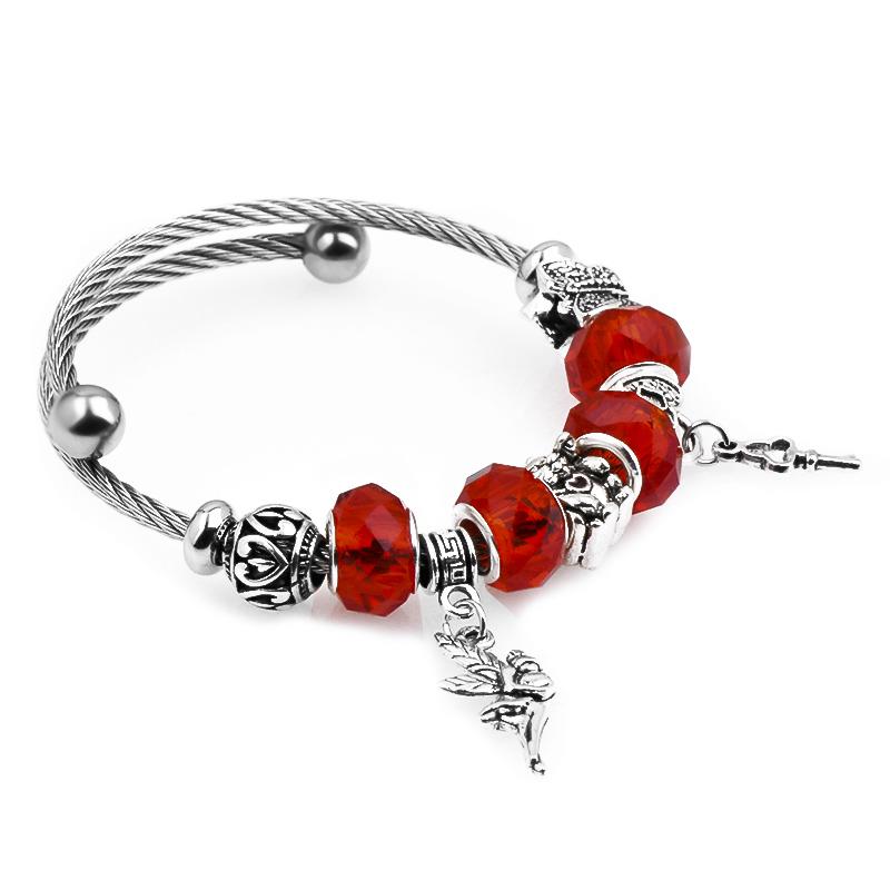 Adjustable Stainless steel European Beads Bracelets