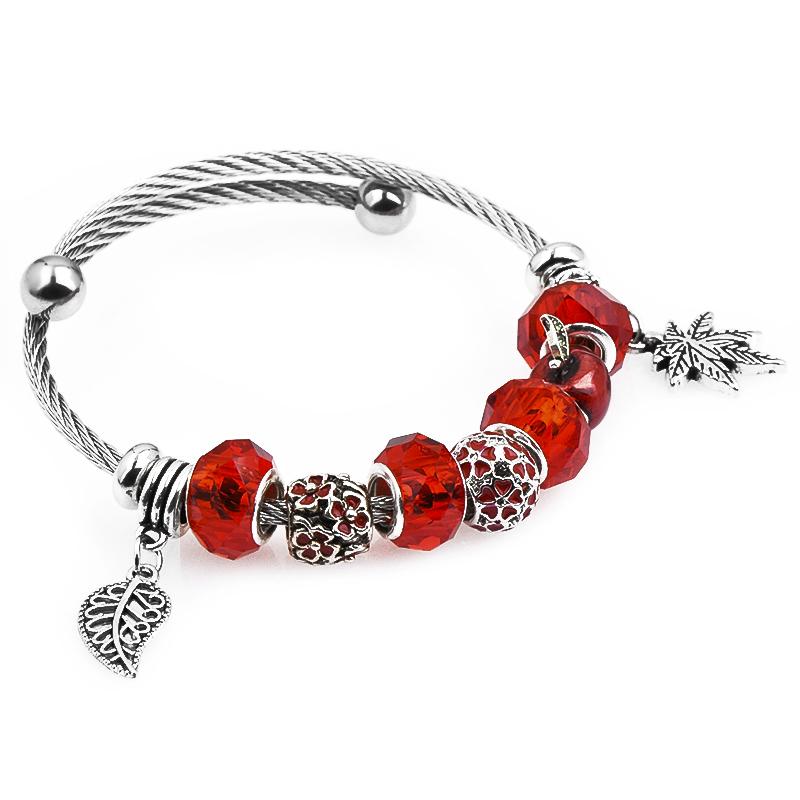 Adjustable Stainless steel European Beads Bracelets