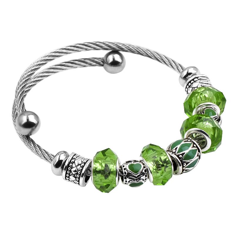 Adjustable Stainless steel European Beads Bracelets