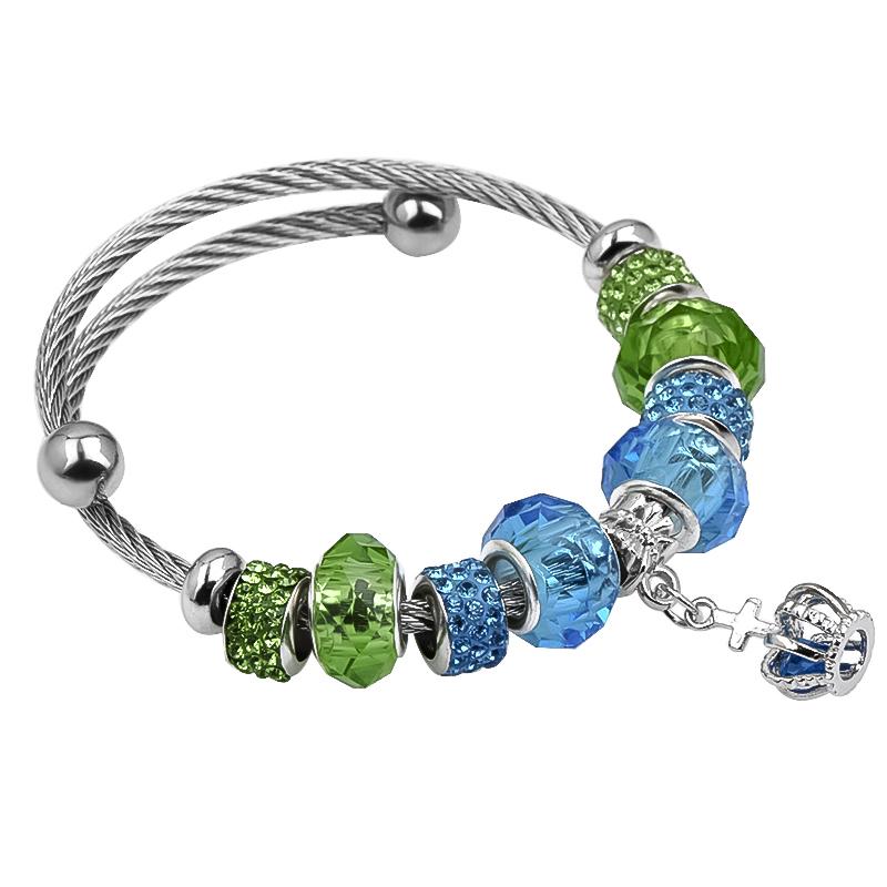 Adjustable Stainless steel European Beads Bracelets