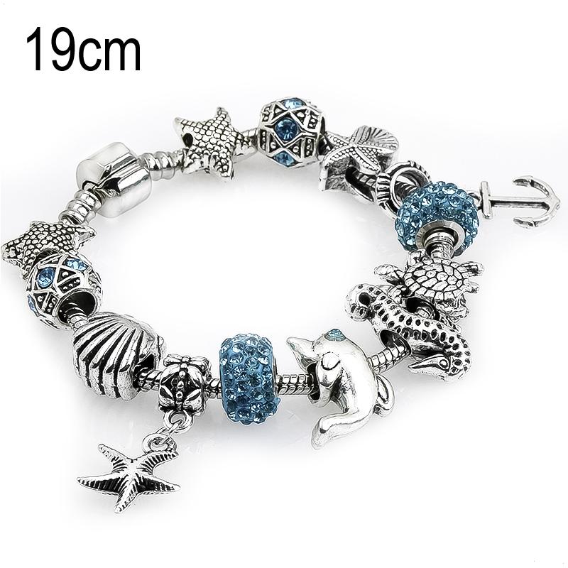 19 CM sea life European Beads Bracelets