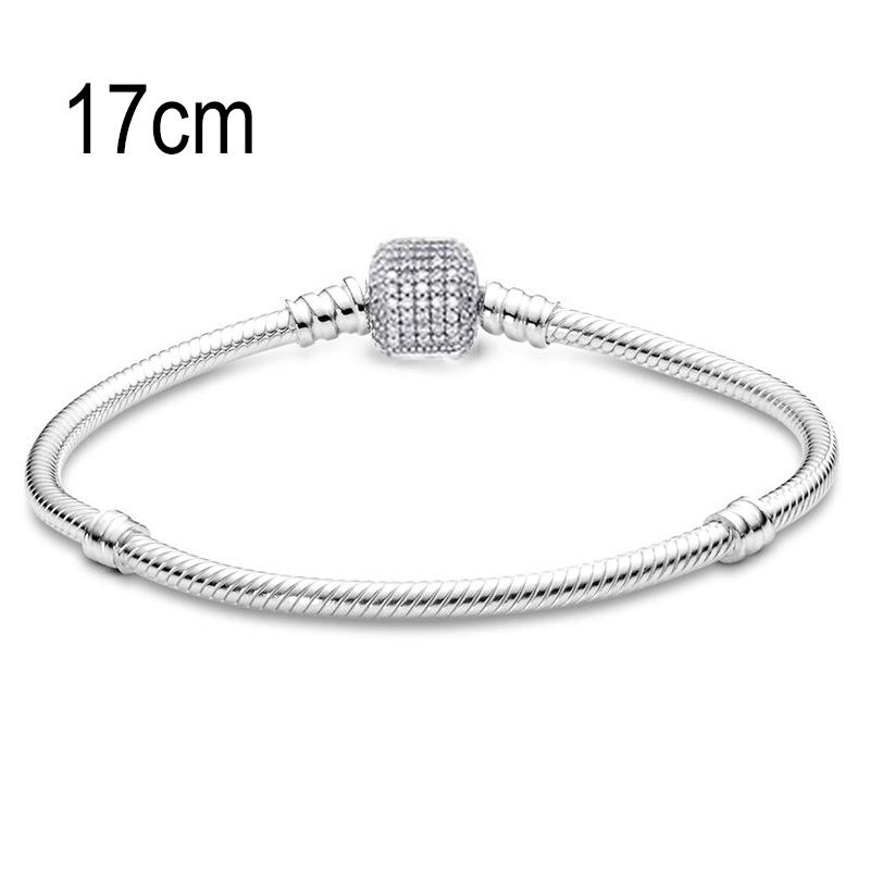 17 CM European Big Hole Beads Snake bone chain Basic Bracelets