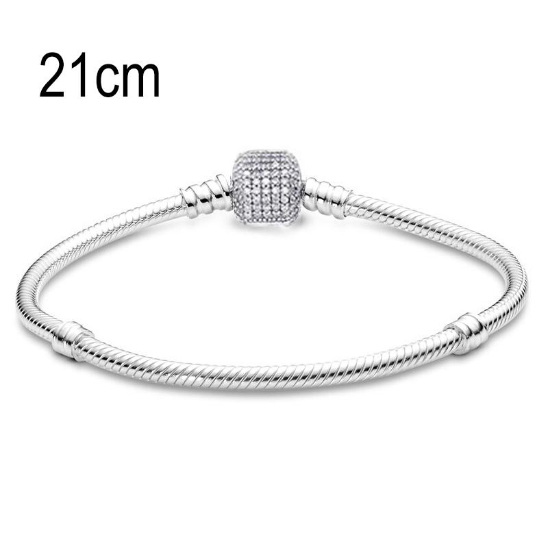 21 CM European Big Hole Beads Snake bone chain Basic Bracelets