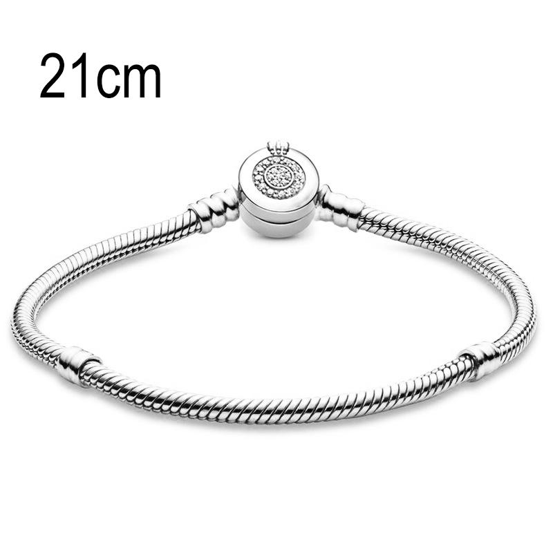 21 CM European Big Hole Beads Snake bone chain Basic Bracelets