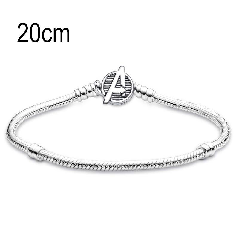 20 CM European Big Hole Beads Snake bone chain Basic Bracelet