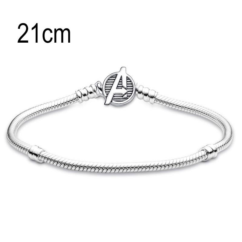 21 CM European Big Hole Beads Snake bone chain Basic Bracelet