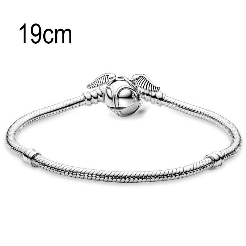 19 CM European Big Hole Beads Snake bone chain Basic Bracelet