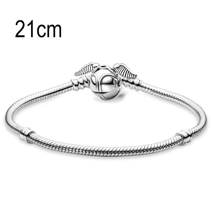 21 CM European Big Hole Beads Snake bone chain Basic Bracelet